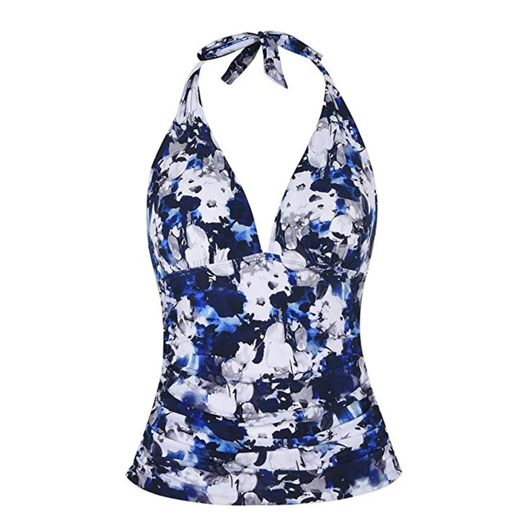 

One Piece Swimsuits for Women Slimming Monokini Blue Swimwear Bathing Suits HalterSwi swimming suit for women costume mare donna