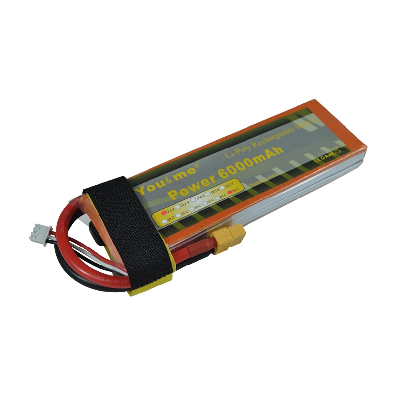 

You&me Truck 6000mAh 7.4V RC Lipo Battery 50C Max 100C 2S For Helicopters Quadcopters Cars
