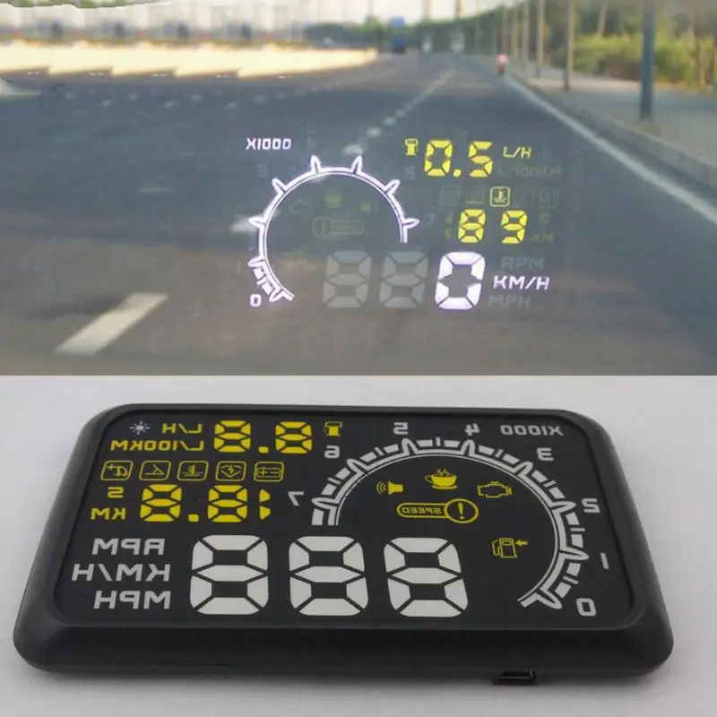 VODOOL автомобильный HUD Дисплей скорость пробега система Alam проекционный дисплей помощь новичкам контроль Избегайте превышения скорости
