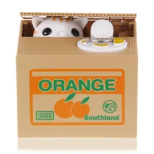 Gato panda ladrão caixas de dinheiro brinquedo mealheiro presente crianças caixas de dinheiro automático roubou moeda mealheiro caixa de poupança de dinheiro moneybox 1