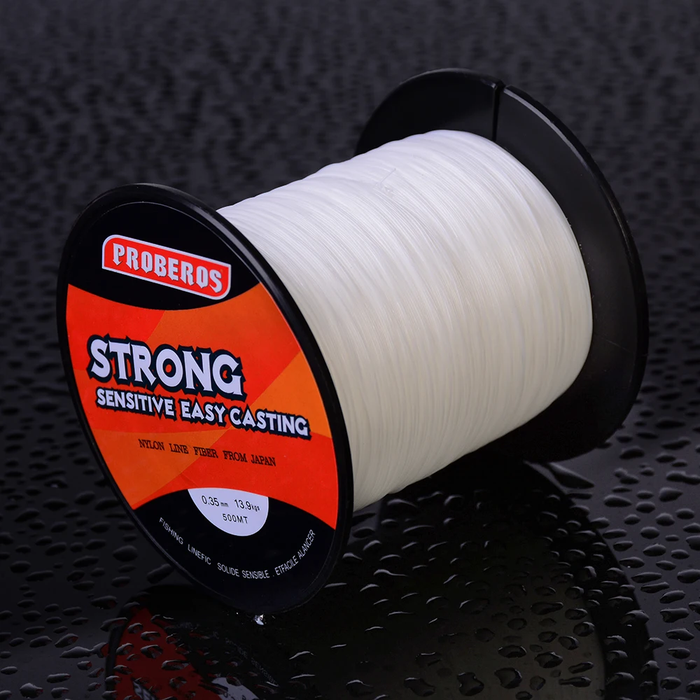 1PC White Color Nylon Line 450M 500M Fishing Line 8LB 43LB Fishing