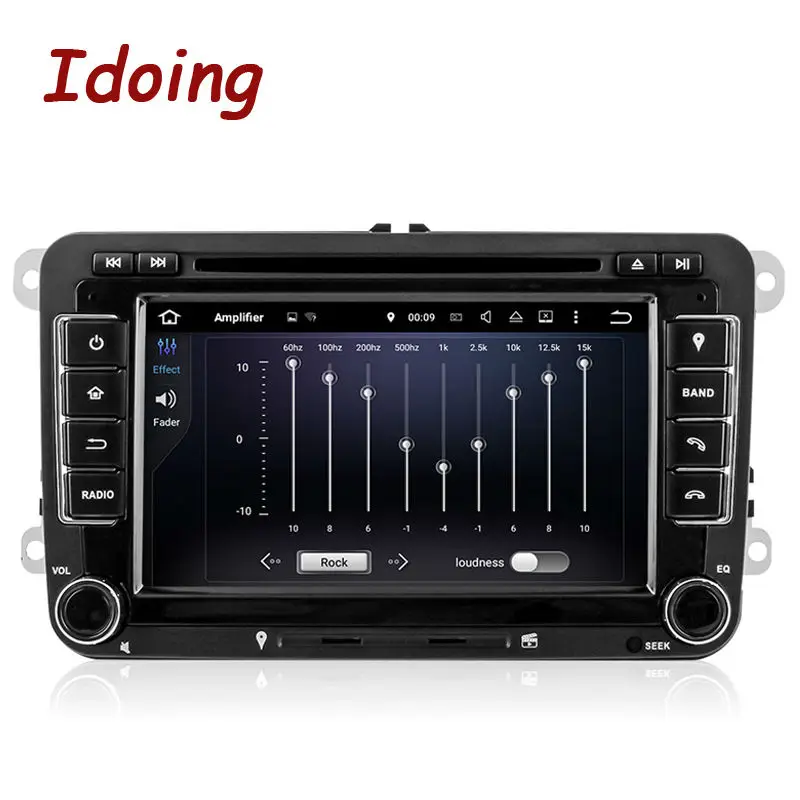 Idoing 2Din Android7.1 автомобильный DVD мультимедийный плеер Рулевое колесо для VW Polo Golf четырехъядерный gps навигация Сенсорный экран