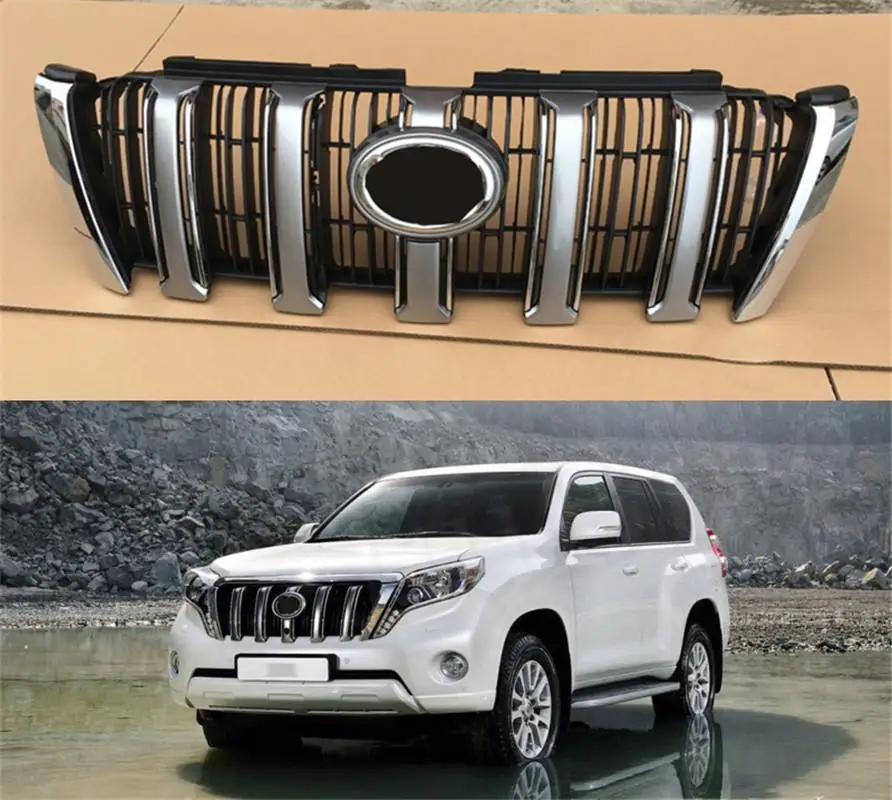 Plating Front Center Bumper Grille Grill Chrome For Toyota Prado 2700