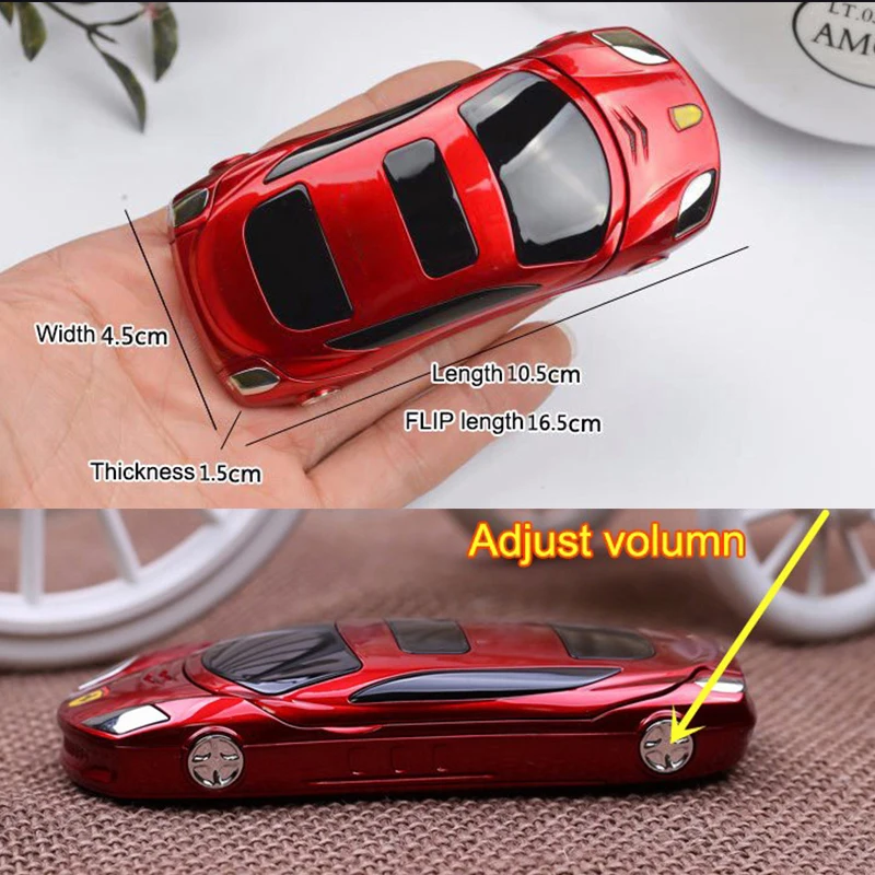 Супер спортивный автомобильный флип телефон! Английская + русская клавиатура Quad