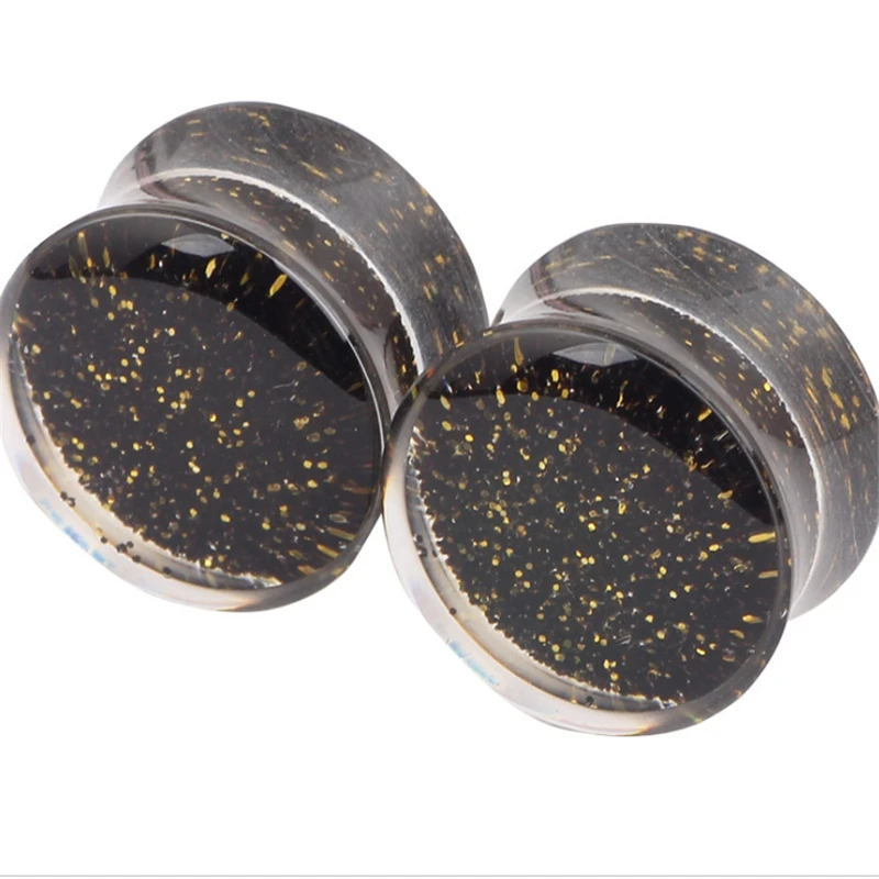 

2pcs/lot New Hot Black Acrylic Ear Gauge Fashion Ear Plug Stretching Kits Flesh Tunnel Expansion Sexy Body Piercing Jewelry