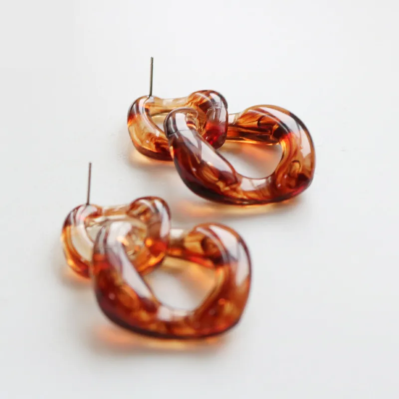 Unique Woman's Transparent Acrylic Earrings Exaggerated Fashion Earrings Drops Long Earrings Wedding Party Gift ET81 (3)