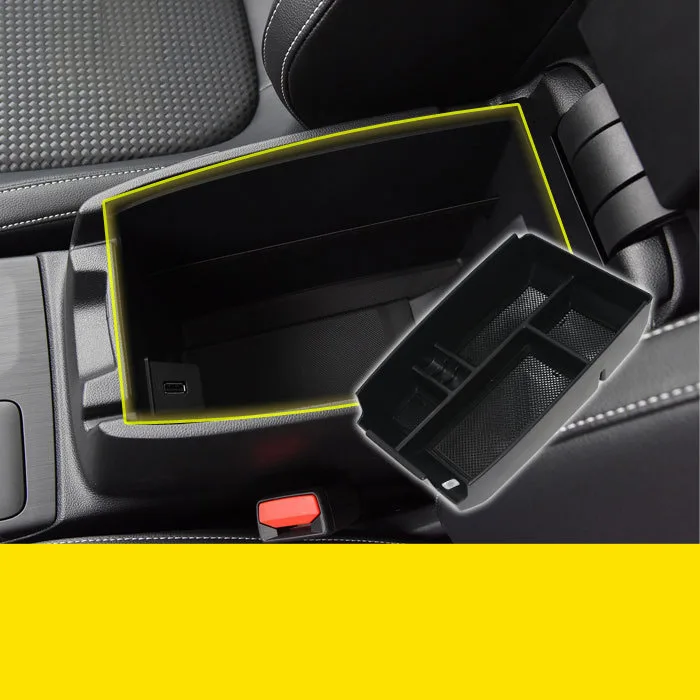

Car Central Armrest Storage Box Console Arm Rest Tray Holder Case Palle decoration Accessories for FORD Focus 2015-2017