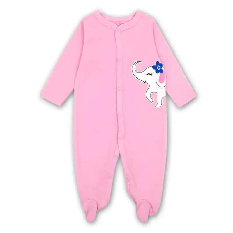 Newborn Infant Baby Baby Boys Girls Dinosaur Sleepsuits Pyjamas Kids Toddlers Onesie Pjs Romper Jumpsuit One 12-18 Months, Long Sleeves-Grey