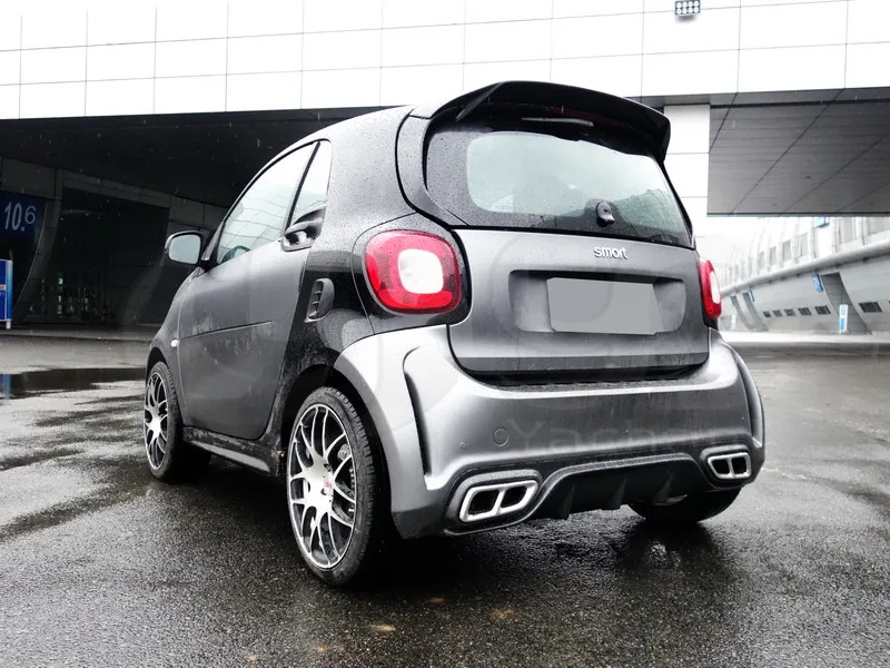 Часть заднего бампера из углеродного волокна подходит для 15 17 Smart Fortwo C453 Forfour W453 AMG