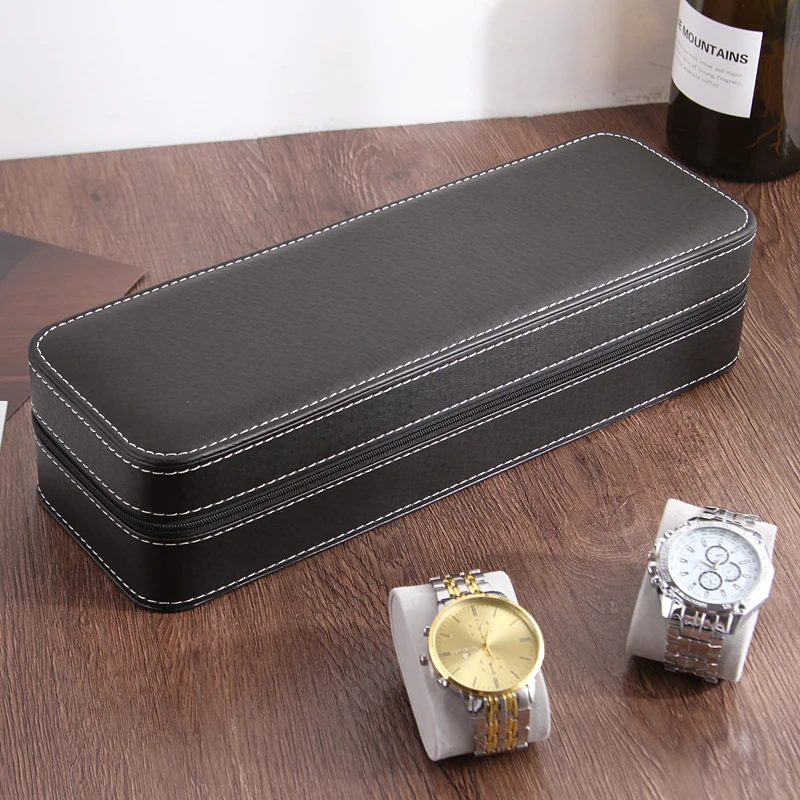 New Watch Bag Travel Case Green Watch Leather Case Fashion Household Watches Box Jewelry Gift Case