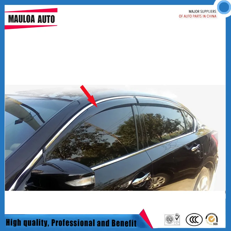 

4 Piece Injection molding trim vent shade rain sun wind deflector window visor for Scorpio 2013 2014 2015 2016 2017