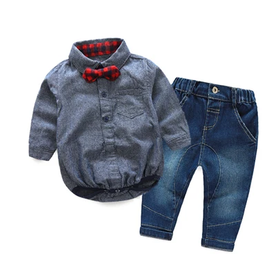 Комплекты одежды для новорожденных мальчиков, подарок на год, Детский комбинезон для мальчиков, топы, длинные штаны, комплект одежды для мальчиков 0-24 месяцев, официальная одежда для мальчиков, длинный комбинезон - Цвет: as show