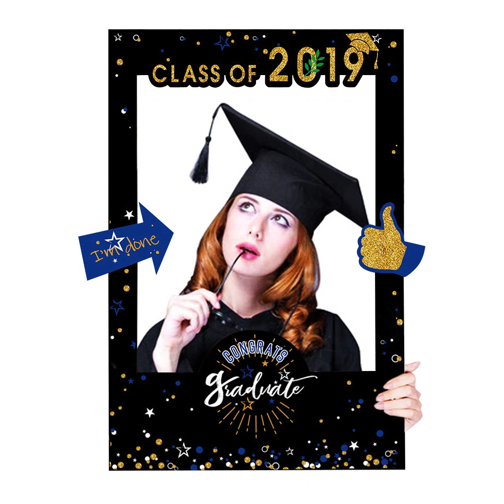 Hoomall 1 шт черный Выпускной блеск фото стенд реквизит рамка класс 2019 выпускные