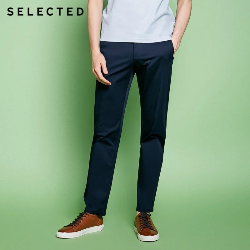 Отборные легкие Стрейчевые длинные брюки из смесового хлопка для отдыха S | 4181W2503 - Цвет: electric blue