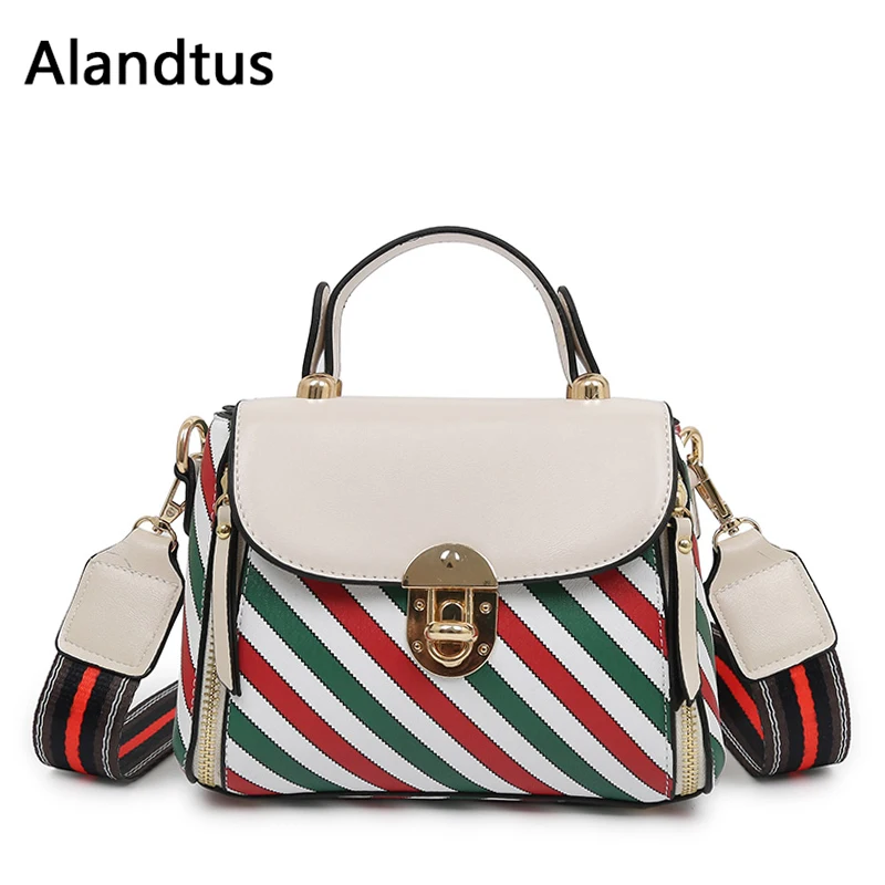 Alandtus сумки через плечо для женщин 2019 кожаные на повседневные женские Маленькая