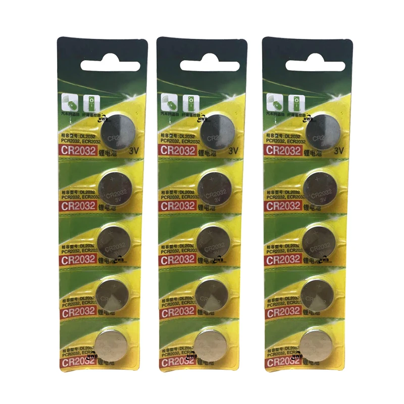 15PCS/LOT High Quality CR2032 3V Lithium Button Cell Battery 2032