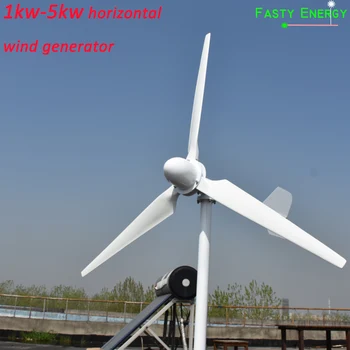 

5kW New Free Energy 220v low rpm hotrizontal wind generator high efficient home use and project