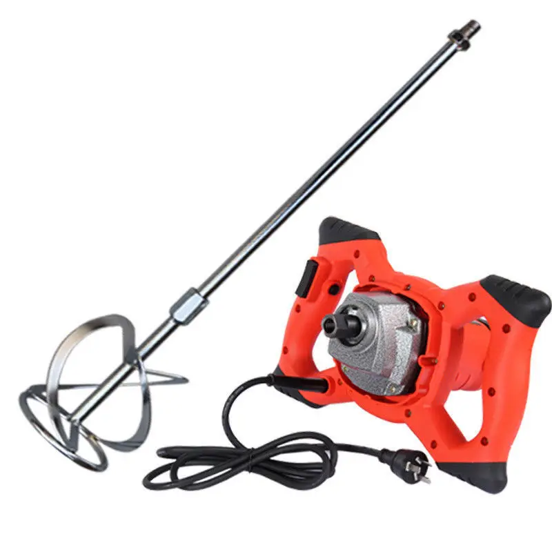 New-Electric-Mortar-Mixer-220V-Dual-High-Low-Gear-6-Speed-Paint-Cement-Grout