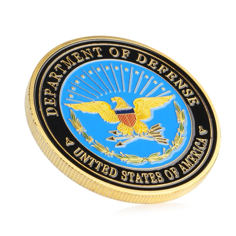 

Children Love Interesting Gold Plated Army Navy Air Force Marines The Pentagon Commemorative Coin Physical Drop Shipping Support
