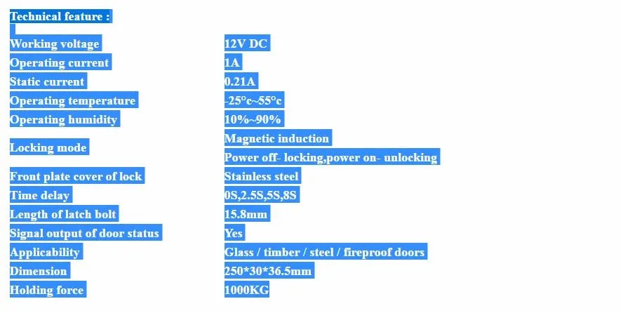 LPSECURITY Fail Secure 24VDC/12VDC 5 линия Электрический Болт замок ручные ключи для системы контроля доступа Электрический засов