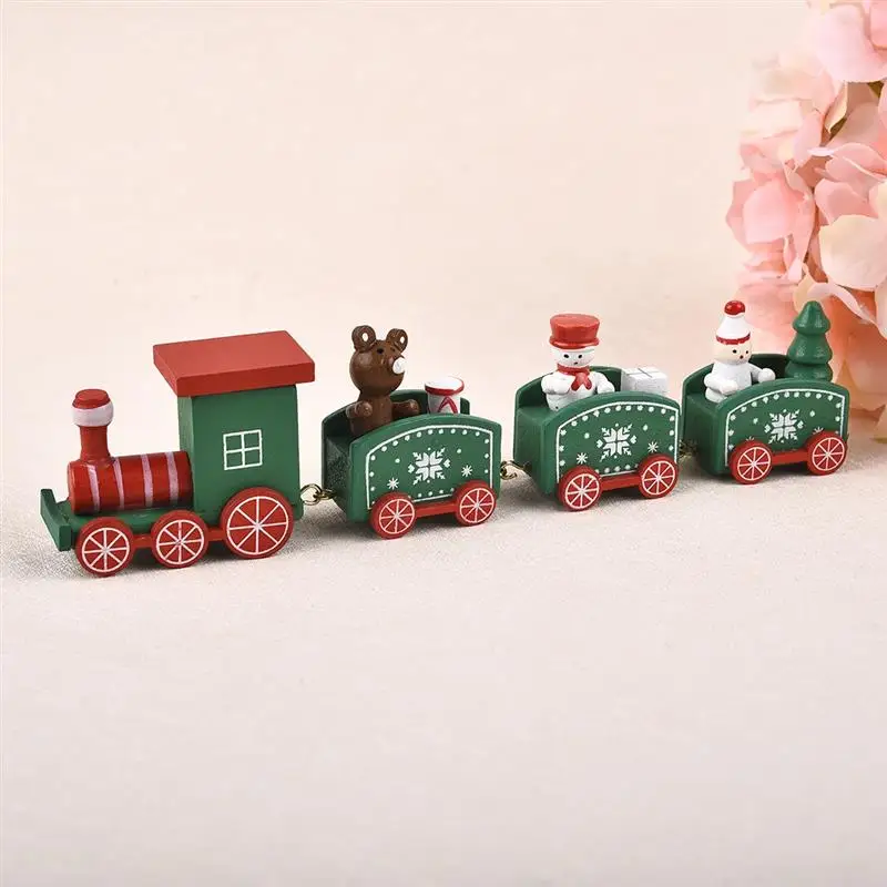 

Wooden Mini Craft Christmas Train Ornaments Wooden Train Decor Mini Garden Accessories Home Decoration Gifts For Children