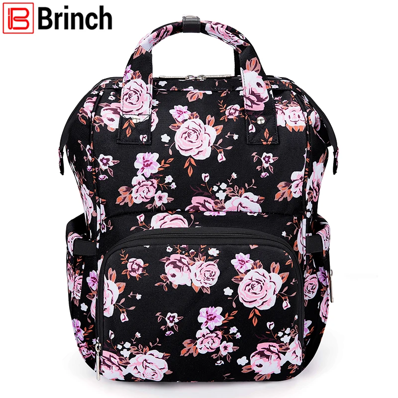 

High Quality Luiertas Baby Bag Diaper Bags Multifunctional Maternity Mummy Bag Waterproof Mom Backpack For Baby Care / Rose