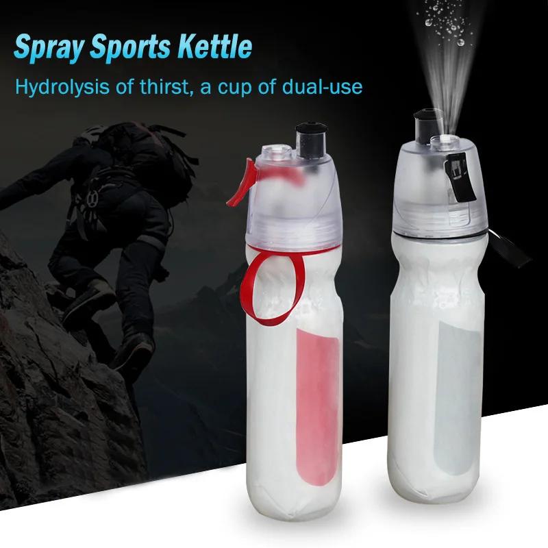Bicycle Spray Cup Water Bottle Drinking Water Portable Double Layer For Bike Cycling Outdoor