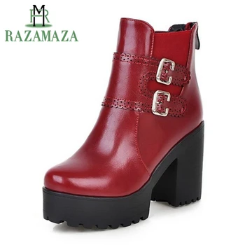 

ZALAVOR Size 33-45 Women Half Short Boots Retro Platform High Heel Boot Thick Fur Shoes Women Winter Short Botas Women Footwear