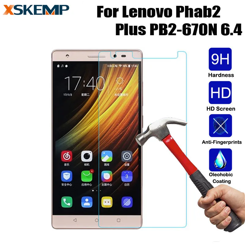 Tablet Anti-Scratch Screen Protector For Lenovo Phab2 Plus PB2-670N 6.4 Ultra Clear Explosion Proof Genuine Tempered Glass Film