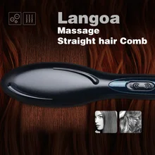 Free Shipping 2017 The new Brush Hair Straightener Comb Irons Electric Hair Straightener Brush Anti Scald