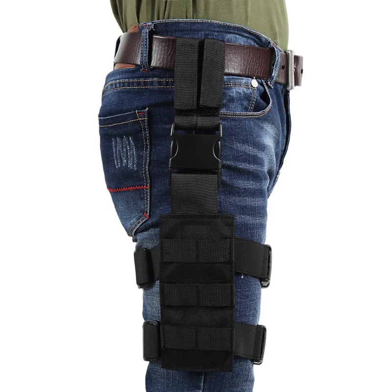 Jual 1000D MOLLE Tactical Drop Leg Platform For Paintball Airsoft Pistol Holster Platform With Quick I.1024725568
