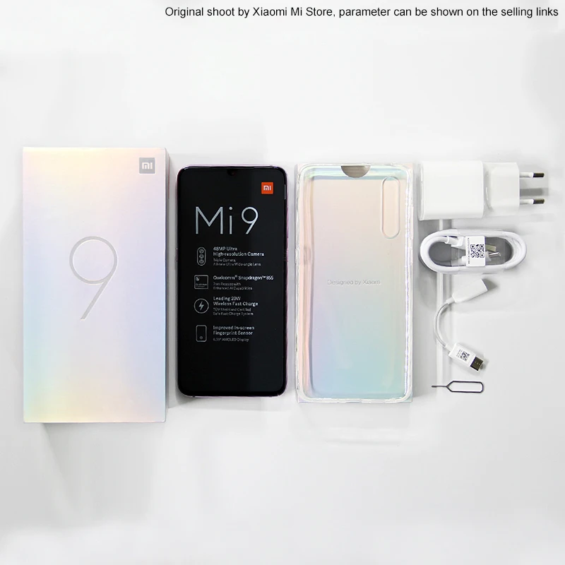 Глобальная ПЗУ Xiaomimi 9 mi 6 GB 128 Смартфон Snapdragon 855 Octa Core 39 &quot1080 P 48MP Тройная камера в