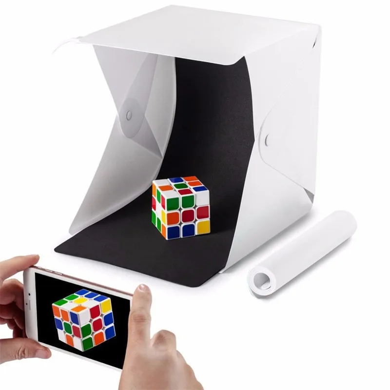 

SANOTO Mini Folding Lightbox Photography Photo Studio Softbox LED Light Soft Box Photo Background Kit Light box for DSLR Camera