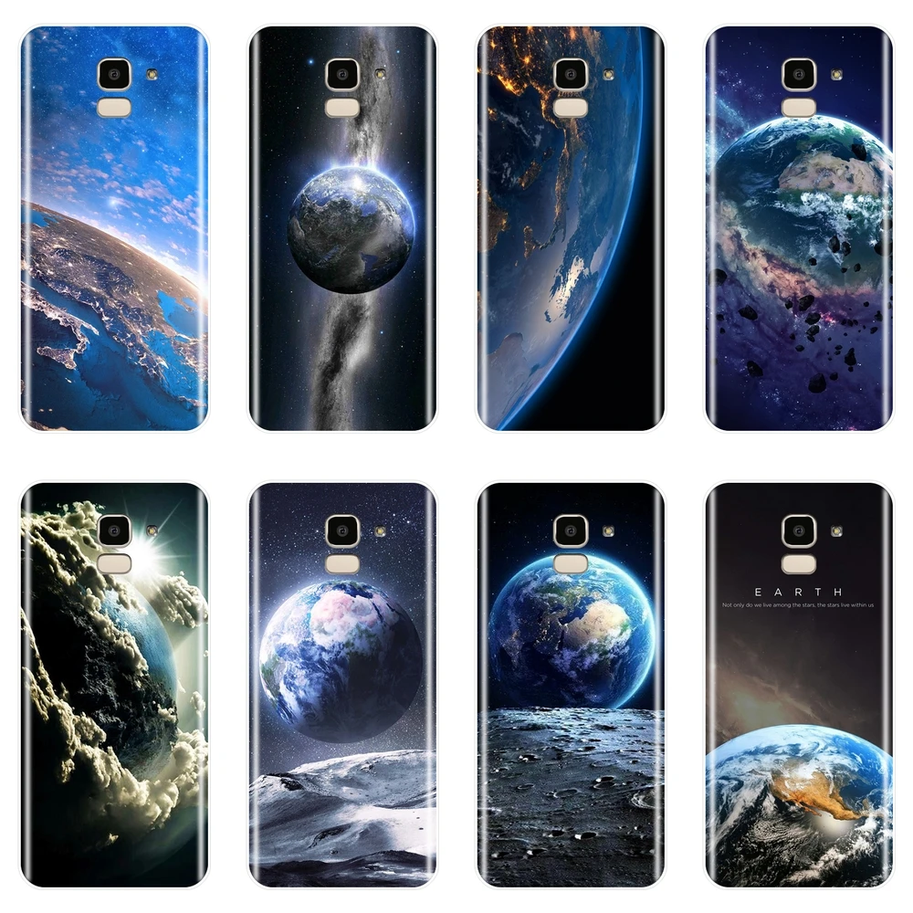 

For Samsung Galaxy J4 J6 J8 Plus Phone Case Silicone Soft Earth Back Cover For Samsung J2 J5 J7 Prime J3 J5 J7 2015 2016 2017