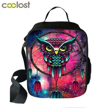 Owl Print Thermal Insulated Picnic Carry Case Cartoon Lunch Box Bag for Women Kids loncheras Portable Student Food Storage Bags