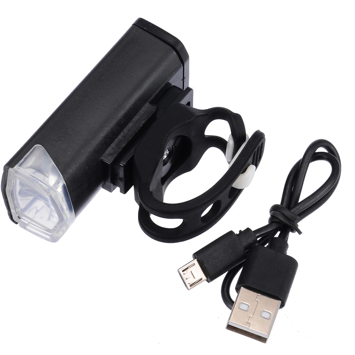 New Super Bright USB Rechargeable Black 600LM 3 Mode LED Bicycle Front Light Cycling Light Aluminum Headlight Bike Bicycle Light