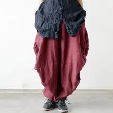 Ультра-свободные хлопковые брюки Большие размеры свободные штаны S478