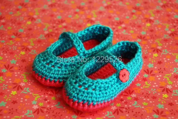 Вязанная крючком обувь-детская обувь-девочка-Новорожденный до 12 месяцев