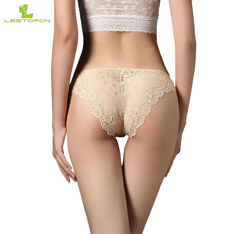 Lestopon трусики Для женщин трусы Low-Rise Lace прозрачный 2018 модные женские туфли