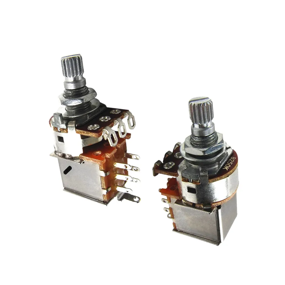 FLEOR 10pcs Electric Guitar Bass Pickup Pot Push Pull Potentiometer