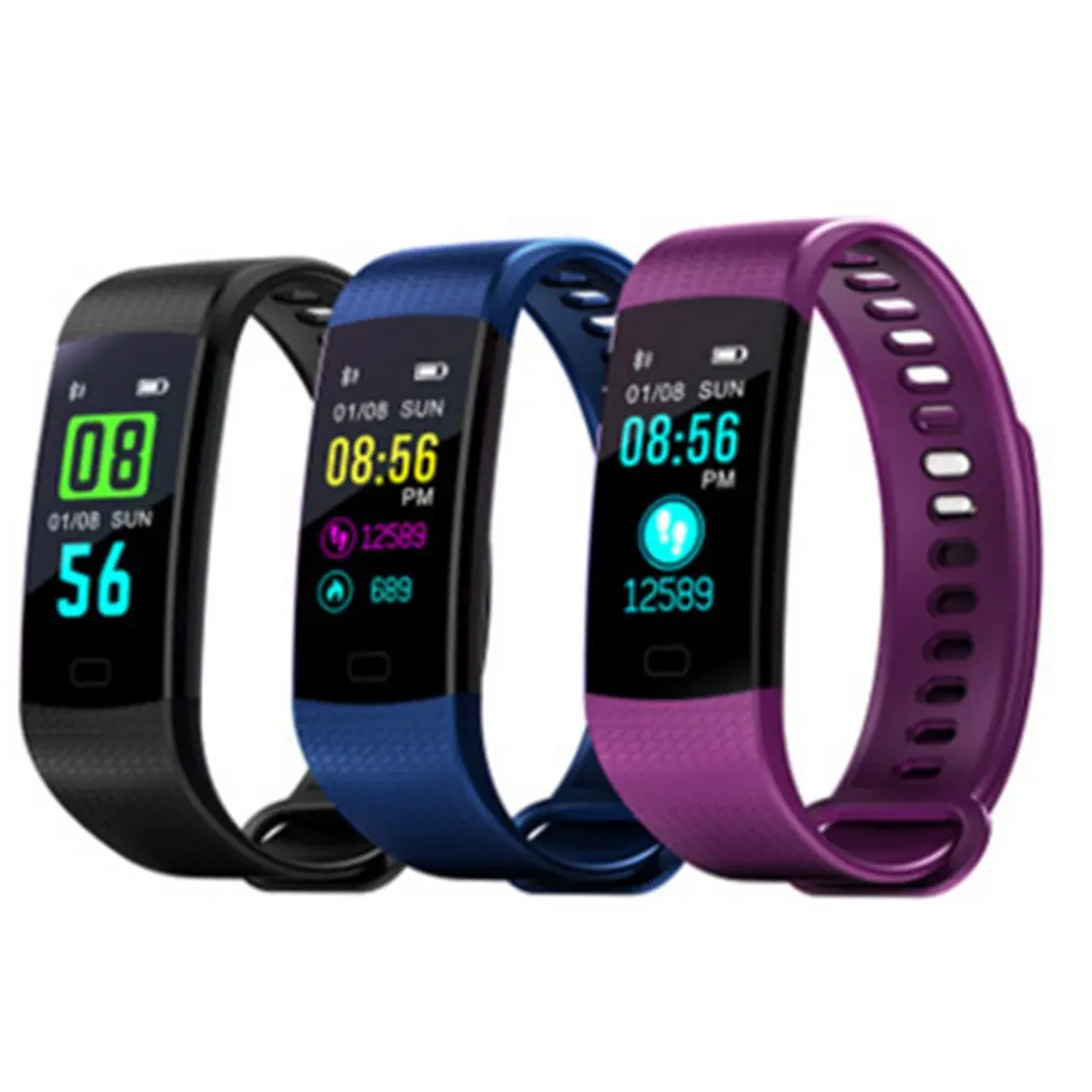 

Y5 0.96 Inch Display Men Women Smart Wristband Heart Rate Fitness Tracker Smartband Sport Watches Clock Dropshipping