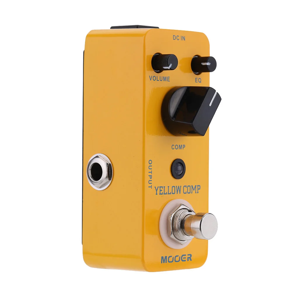 Pedal Compresor MOOER Amarillo - Para Guitarra Eléctrica, Con Controles De Volumen, EQ Y Compresión