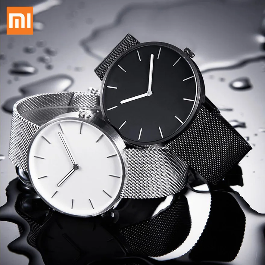 

Xiaomi TwentySeventeen Quartz Wrist Watch Fashion Sport Stainless Steel leather Strap Bracelet Mi Watch for girl lover unisex