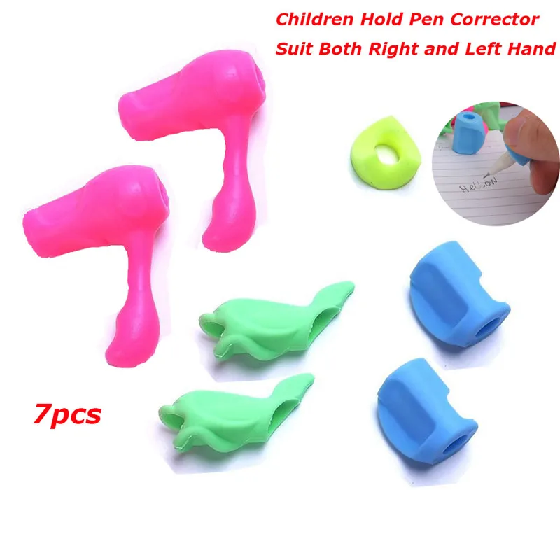 7Pcs/Pack Pencil Grips Occupational Therapy Handwriting Aid Kids ...