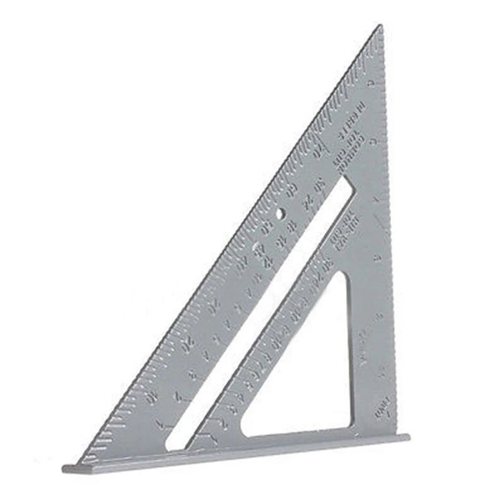 1PC 6.5in Aluminum Alloy Triangle Rulers Protractor Miter Framing Measurement Ruler For Carpenter