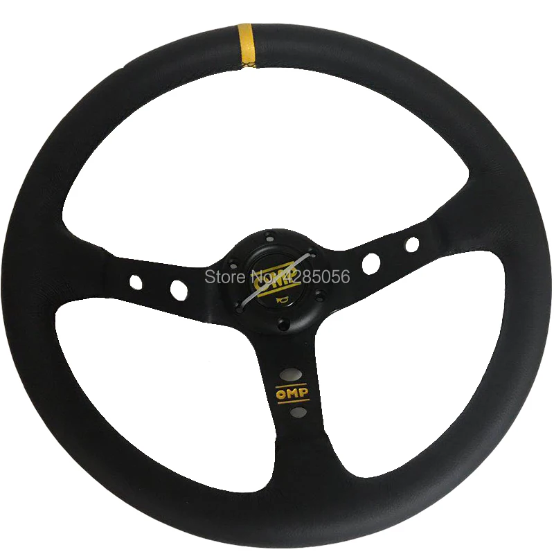 14inch 350MM OMP Steering Wheel Leather Steering Wheel OMP Steering