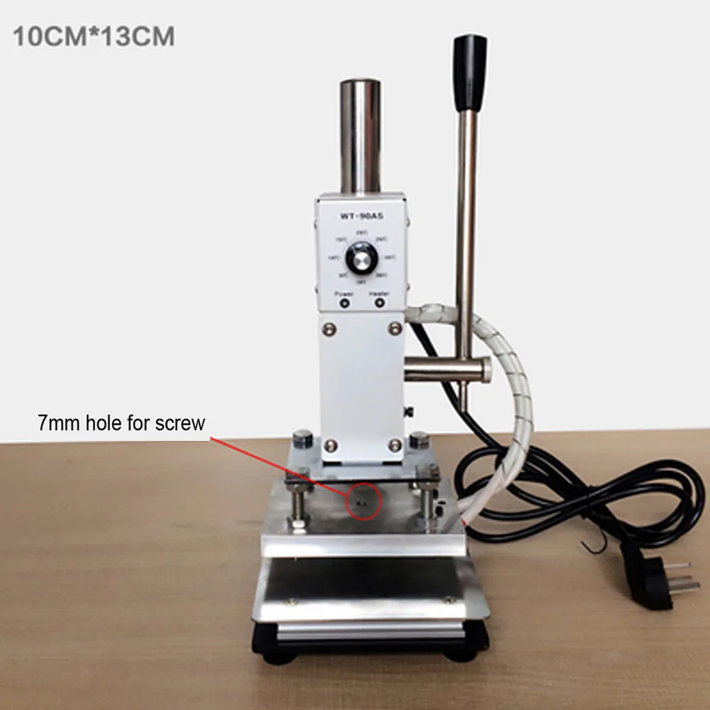 

ToAuto Hot Foil Stamping Machine 10*13CM Paper Embossing Machine Manual Bronzing Machine for PVC Card Leather Printing Marking