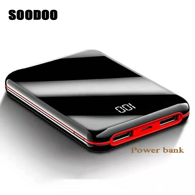 SOODOO 30000 мАч Внешний аккумулятор внешний аккумулятор 2 USB светодиодный внешний аккумулятор портативный мобильный телефон зарядное устройств...