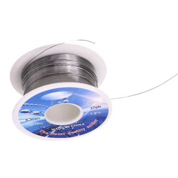 

High Quality 1pcs Solder Wire Reel Solid Solder 0.3mm Dia Flux Core 63% Tin 37% Lead Long Wire Reel 1.2% Flux Drop ship