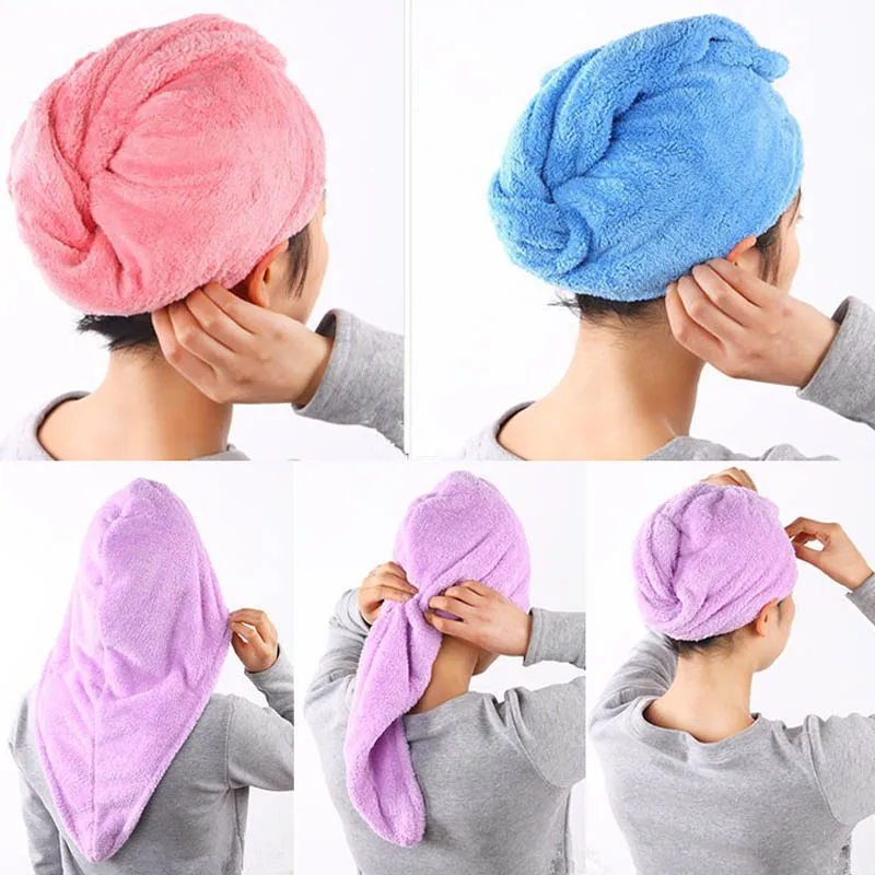 Женская ванная комната супер абсорбент быстросохнущее полотенце из микрофибры полотенце для волос сухая шапка полотенце XH8Z